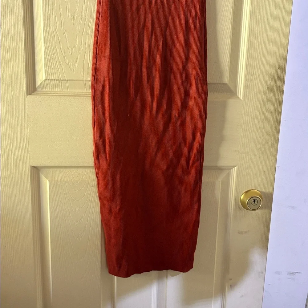 Windsor Rust Lace-Up Mini Dress